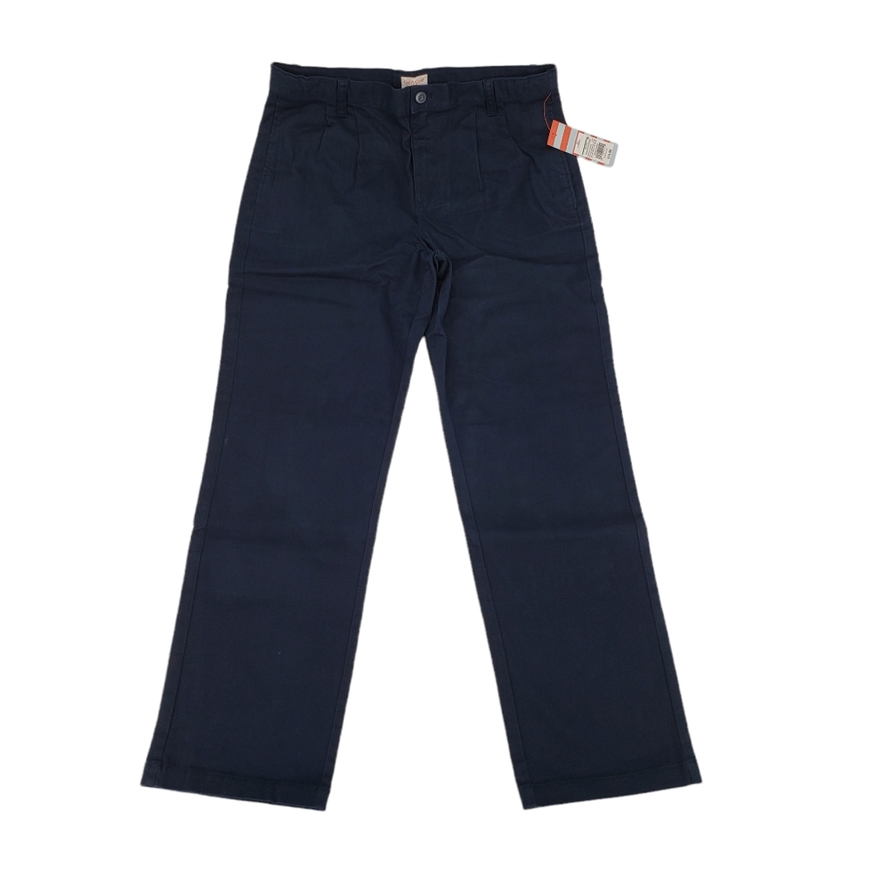 NWT Cat & Jack Boys School Uniform Pants Size 16 Husky Fighter Pilot Blue